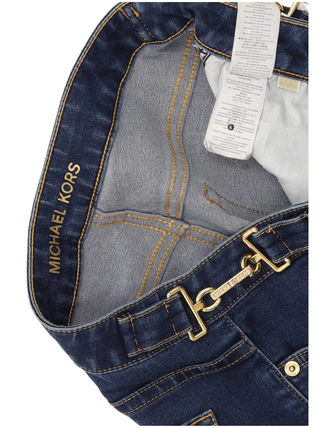 MICHAEL KORS Dame jeans US 4 Small W27 L34 Marineblå Bomuld