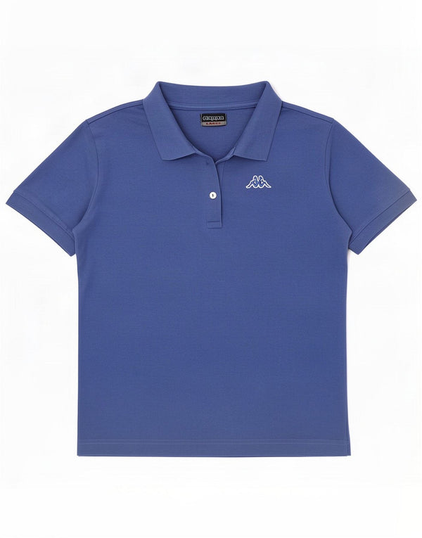 Kappa Dame Polo Shirt UK 16 Large Blue Cotton