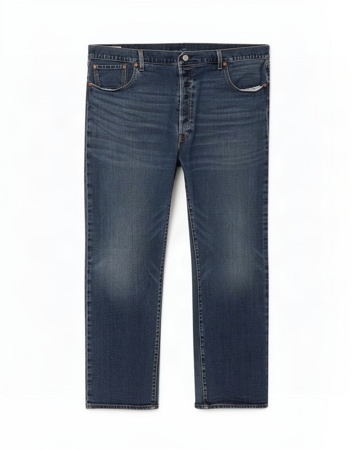 Levi's Herre 501 lige jeans W46 L29 blå bomuld