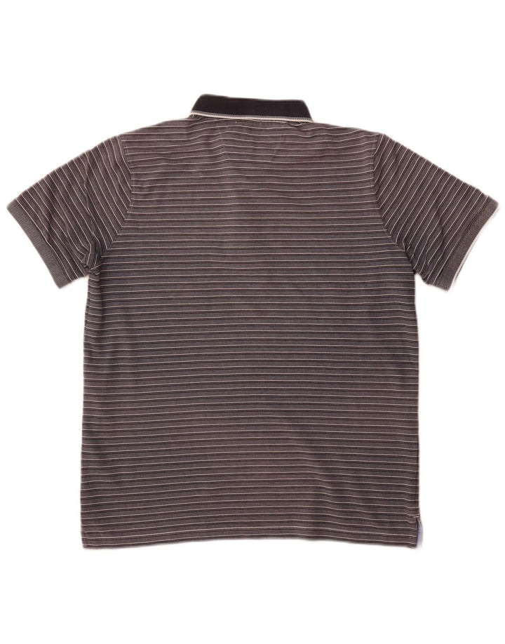 DANIEL HECHTER Nem pleje poloshirt til mænd Stor gråstribet bomuld