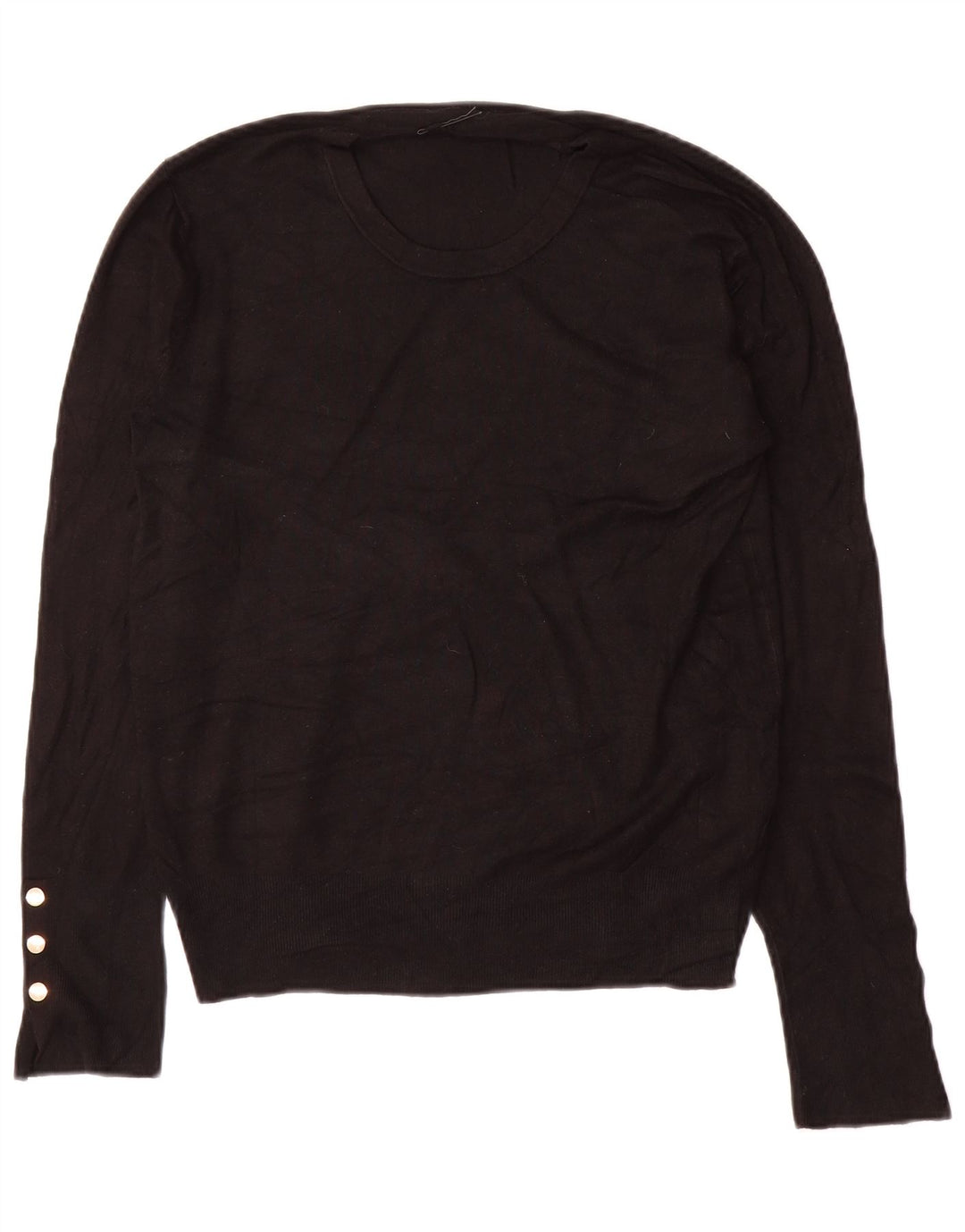 Zara dametrøjetrøje med rund hals DK 14 Medium Sort viskose