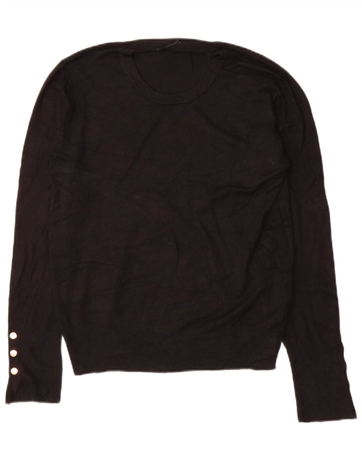 Zara dametrøjetrøje med rund hals DK 14 Medium Sort viskose
