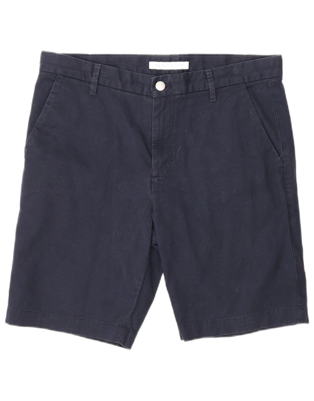 Calvin Klein Herre Chino Shorts W32 Medium Navyblå Bomuld
