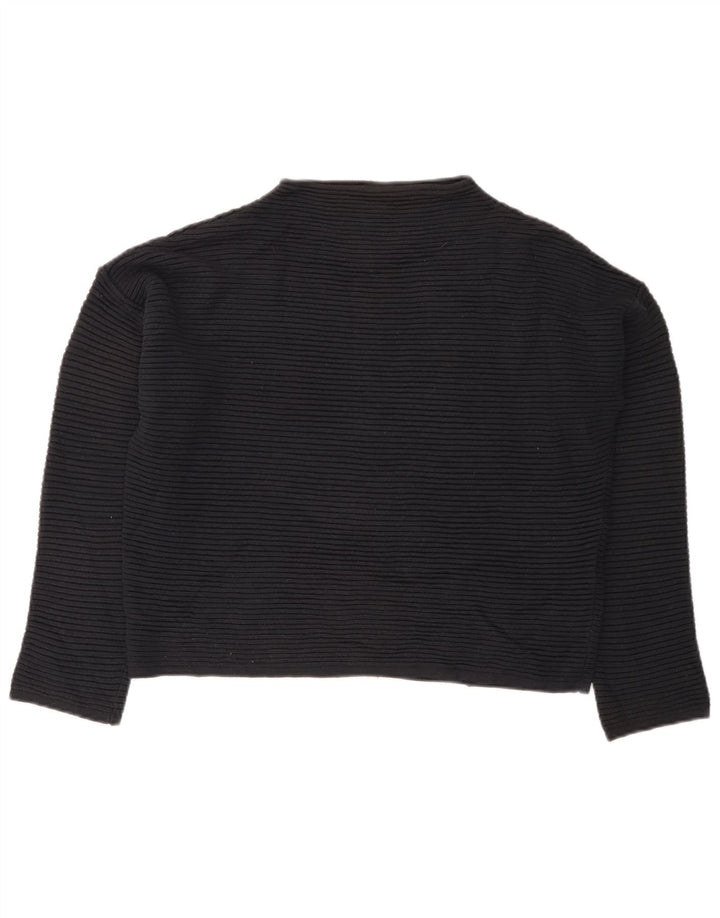 TOPSHOP Dame Oversized Turtle Neck Jumper Sweater UK 8 Small Navy Blue
