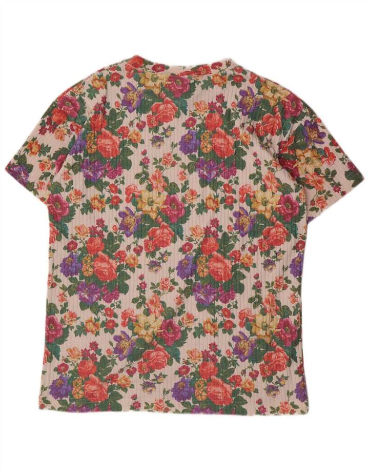 ERIKA Herre grafisk T-shirt Top Medium Flerfarvet Blomsterbomuld