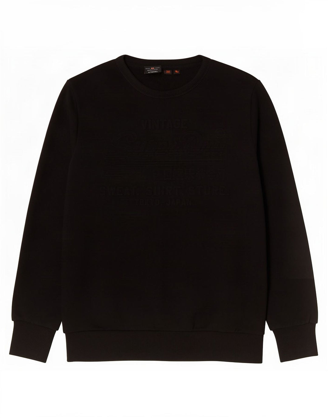 Superdry Sweatshirt til mænd, stor sort bomuld