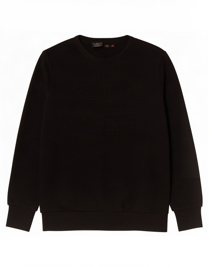 Superdry Sweatshirt til mænd, stor sort bomuld