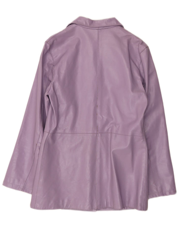Vintage læderjakke til kvinder UK 14 Large Purple