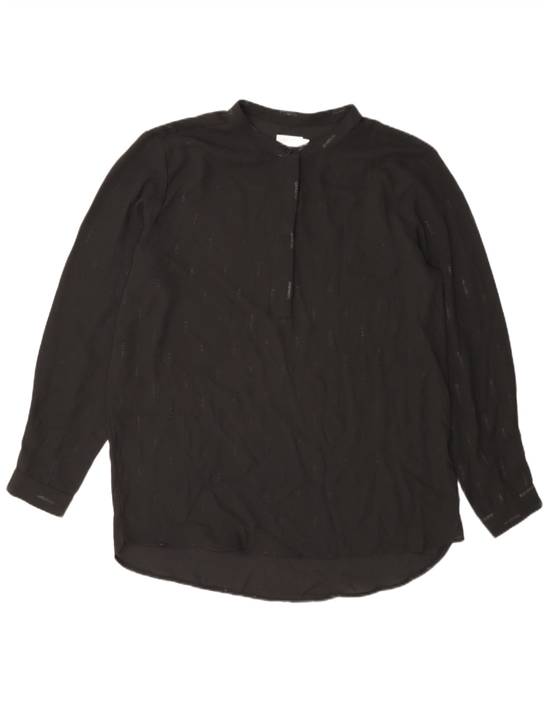 Dacks Langærmet Damebluse Top UK 16 Stor Sort Stribet