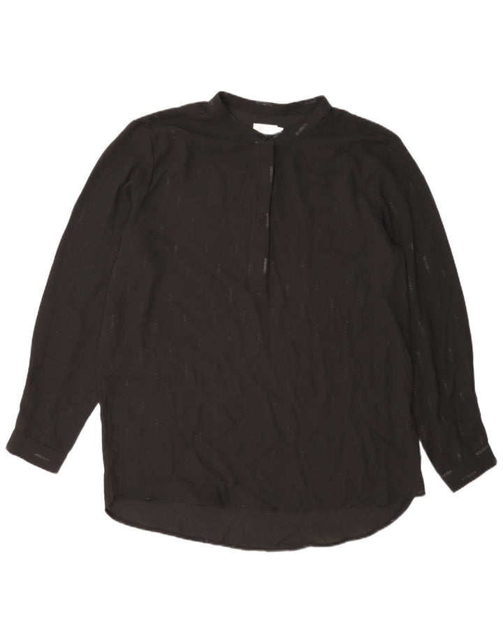 Dacks Langærmet Damebluse Top UK 16 Stor Sort Stribet