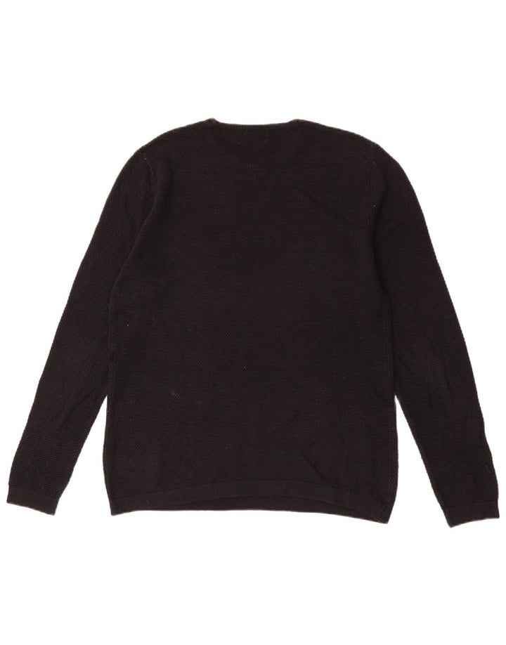 Zara Herre sweater med rund hals, medium sort