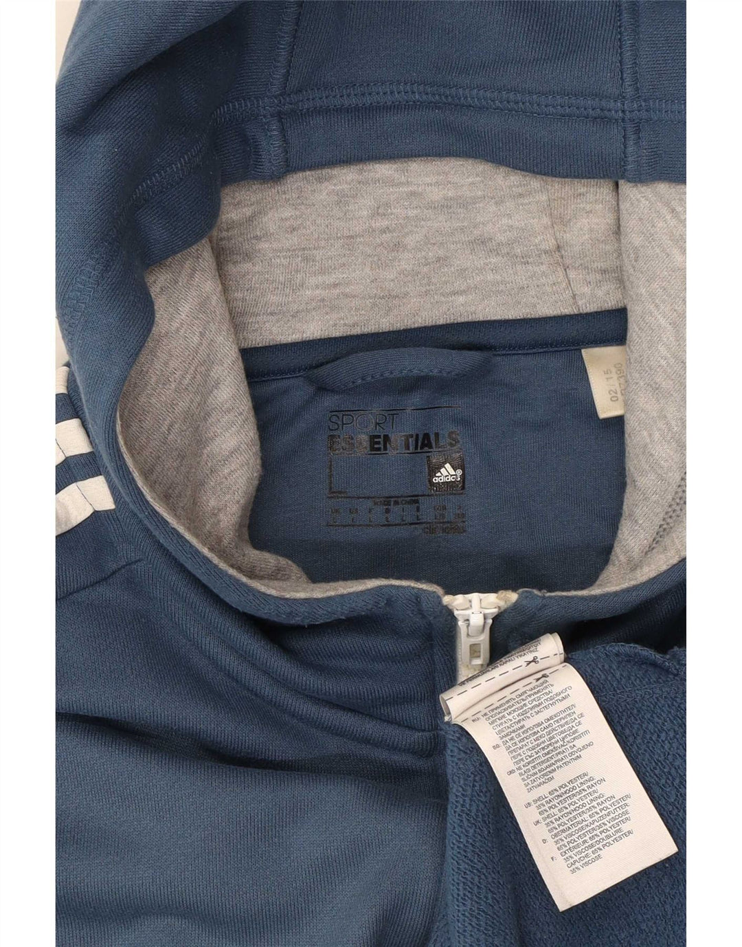 Adidas Herre Climalite Hættetrøje Sweater med lynlås Stor marineblå polyester