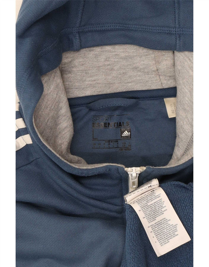 Adidas Herre Climalite Hættetrøje Sweater med lynlås Stor marineblå polyester
