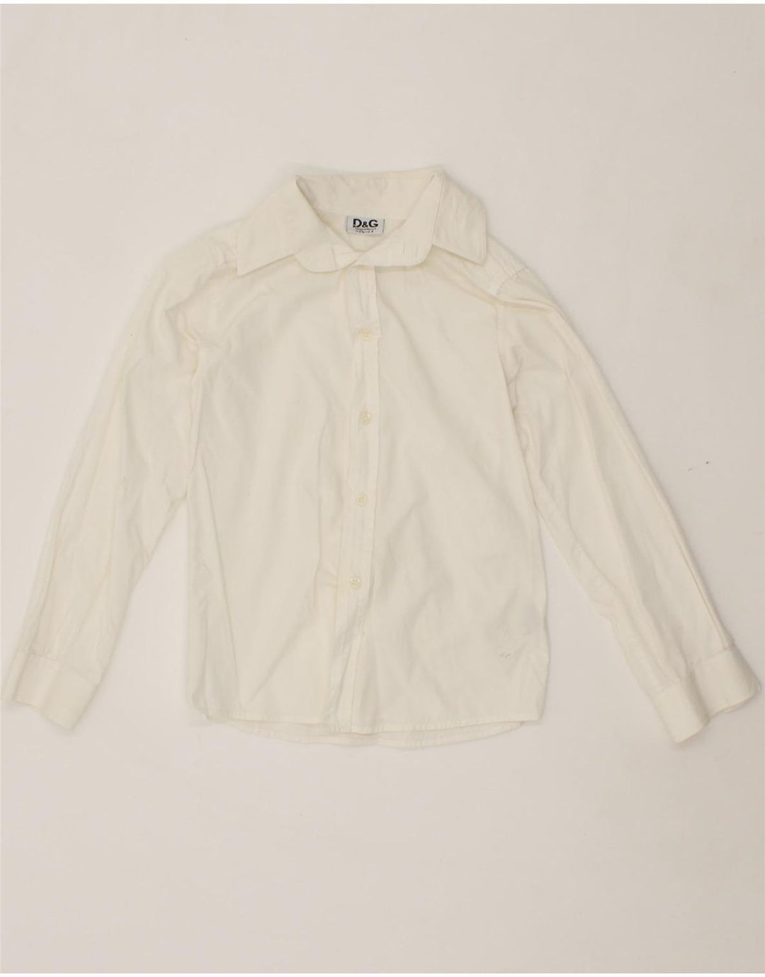 DOLCE & GABBANA Boys Shirt 6-7 Years White Cotton Vintage Dolce & Gabbana and Second-Hand Dolce & Gabbana from Messina Hembry 