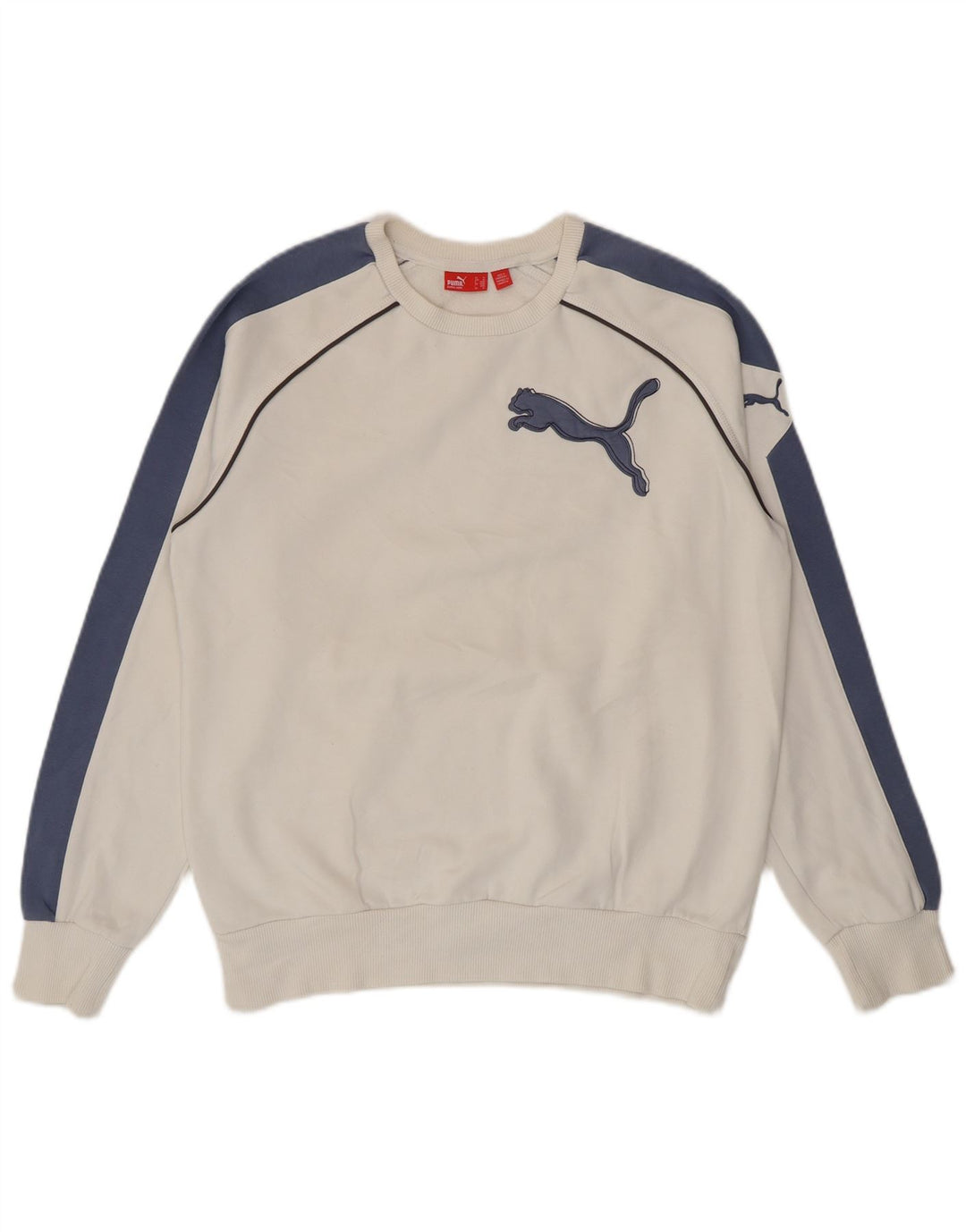 Puma Herre grafisk sweatshirt Jumper Medium White Colourblock