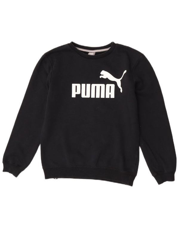 Puma Boys Graphic Sweatshirt Jumper 13-14 år Sort