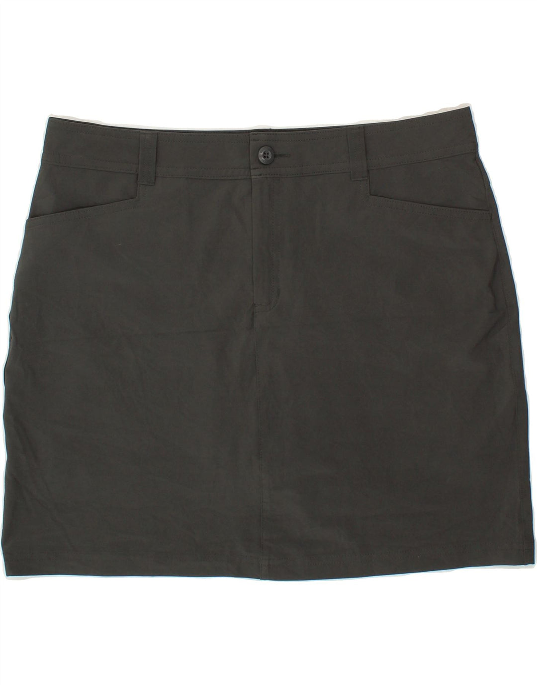 EDDIE BAUER Womens Mini Skirt US 12 Large W36 Grey Polyester Vintage Eddie Bauer and Second-Hand Eddie Bauer from Messina Hembry 