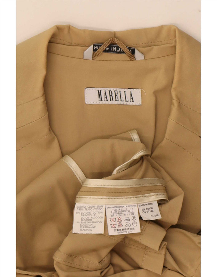 Marella Dame 3-knaps blazerjakke UK 6 XS Beige Bomuld