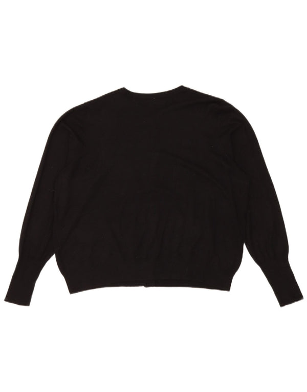 Marks & Spencer Dame Crop Cardigan Sweater UK 18 XL Sort Viscose
