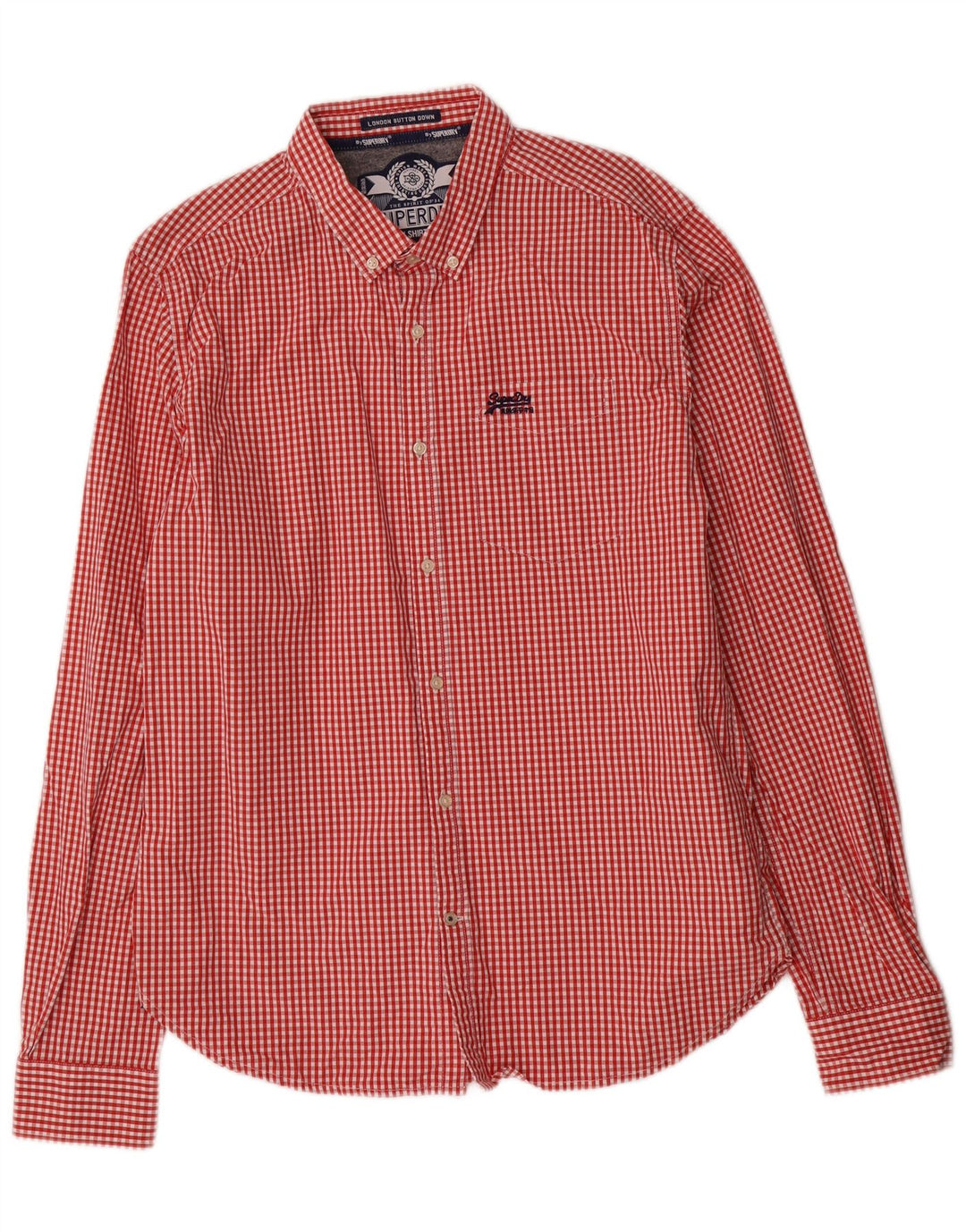 Superdry Herreskjorte XL Rød Gingham Bomuld