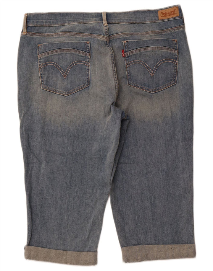 Levi's Højtaljede Capri Jeans til kvinder US 16 2XL W33 L18 Blå Bomuld