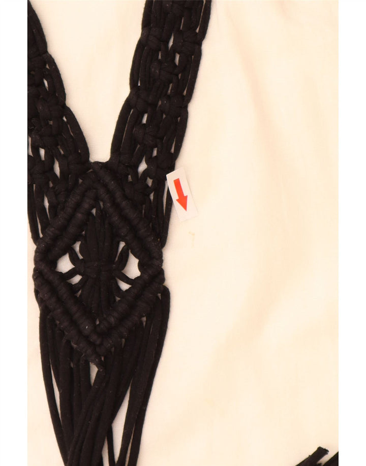 Zara Dame ærmeløs bluse Top UK 6 XS Hvid