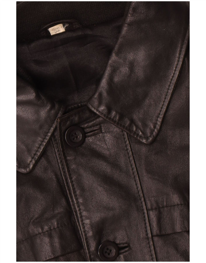 Vintage herre læderjakke IT 52 XL sort læder