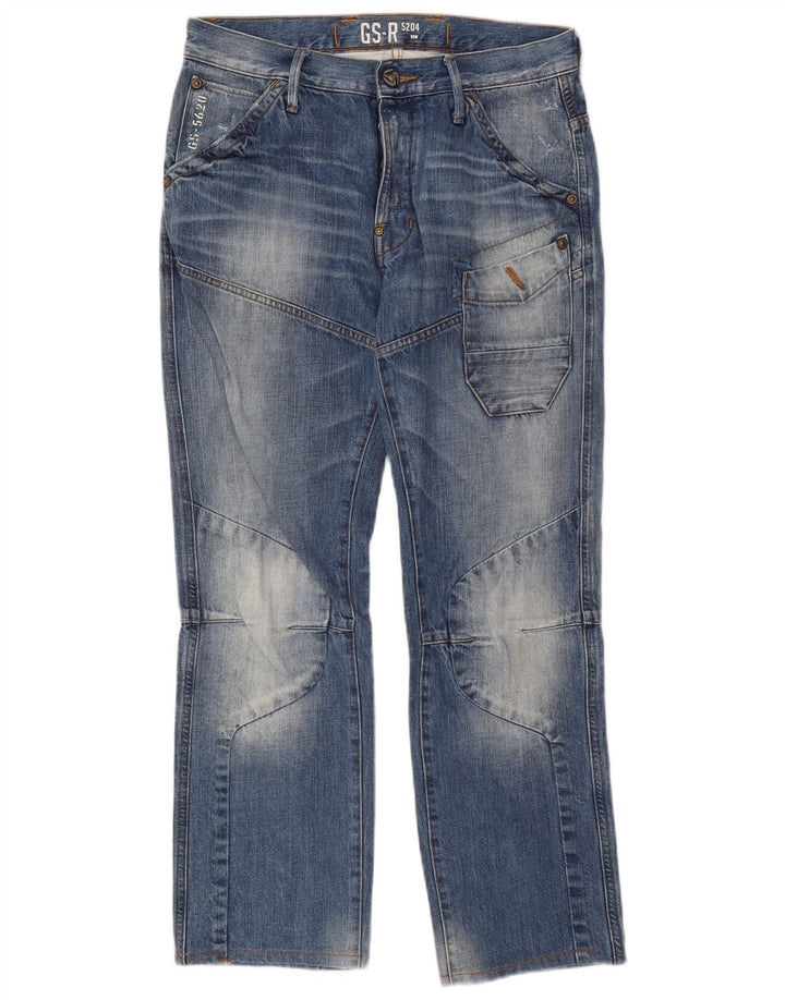 G-Star Straight Jeans til mænd W32 L29 Blå Bomuld