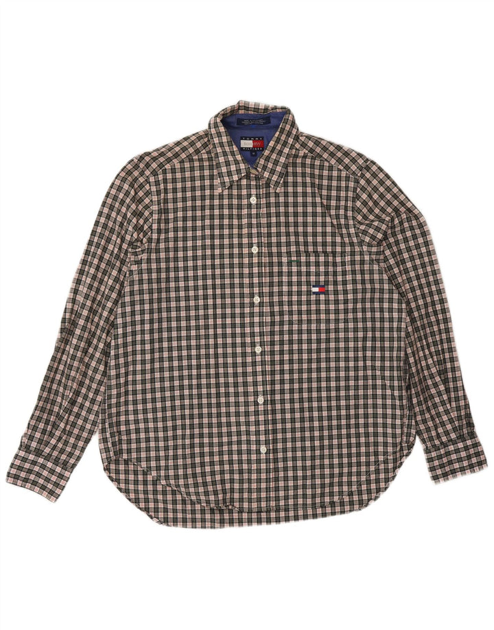 TOMMY HILFIGER Dameskjorte US 8 Mellemgrå ternet bomuld