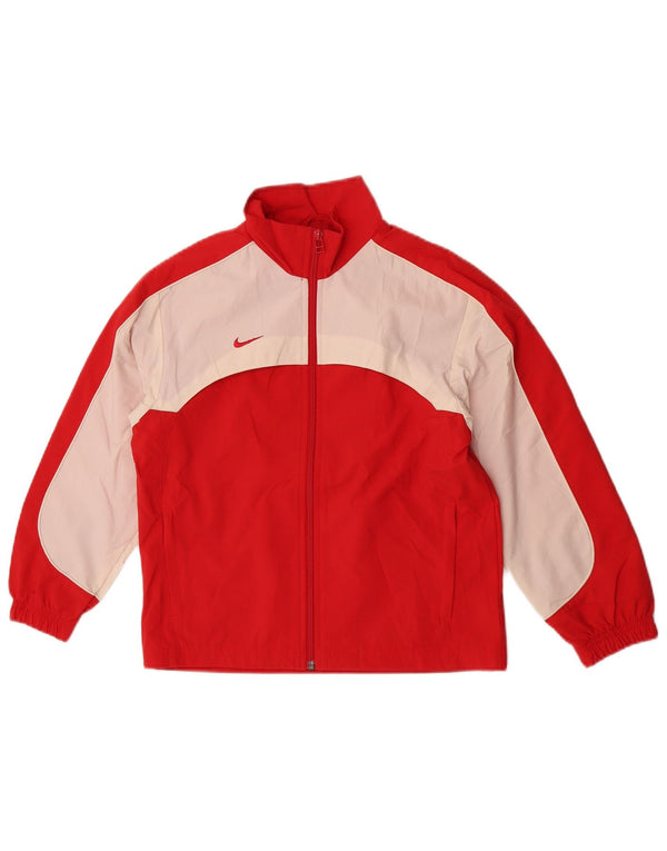 Nike træningsdragt topjakke til drenge 7-8 år Rød Colourblock Polyester
