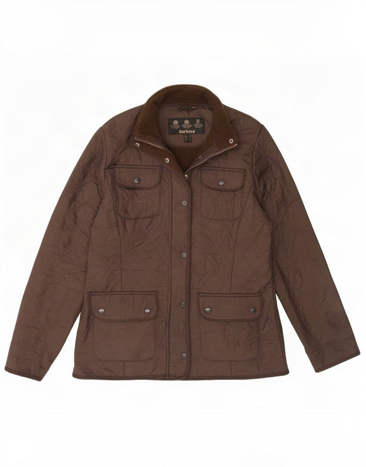 Barbour Quiltet jakke til kvinder UK 12 Medium Brun Polyester