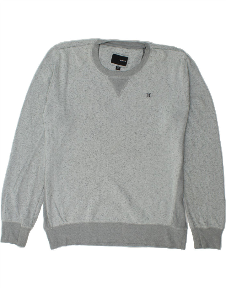 HURLEY Mens Sweatshirt Jumper XL Grey Cotton Vintage Hurley and Second-Hand Hurley from Messina Hembry 