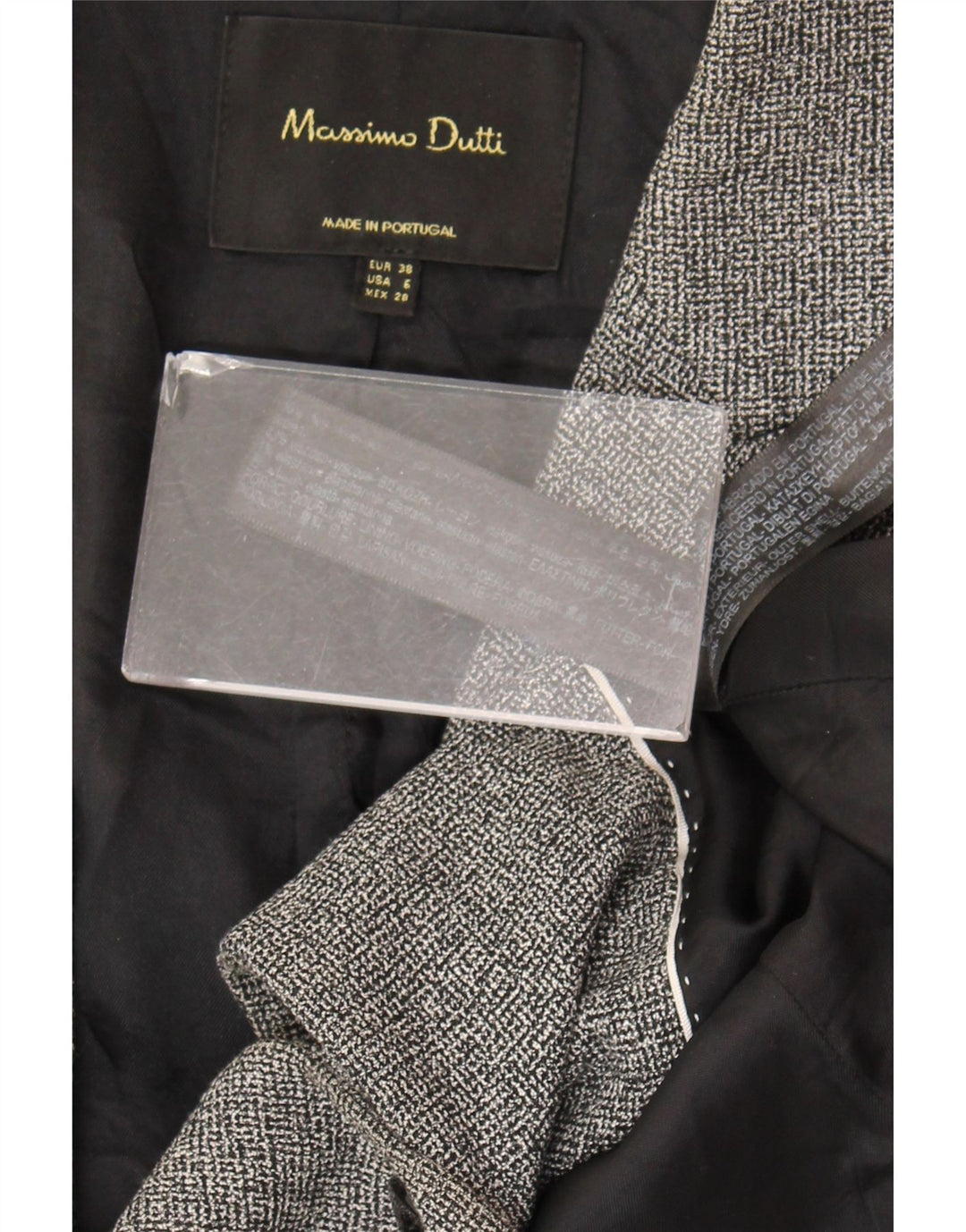 Massimo Dutti Damevest EU 38 Lille Grå Uld