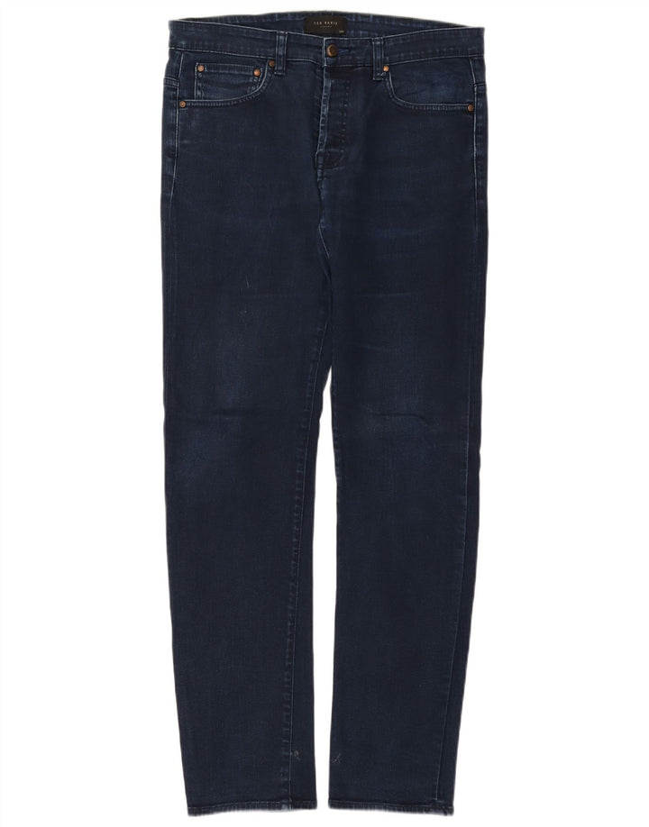 TED BAKER Slim Jeans til mænd W32 L31 Marineblå