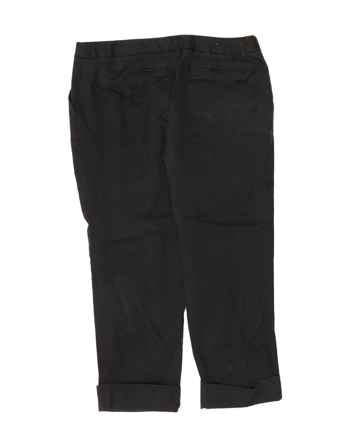 MOSSIMO Womens Straight Capri Trousers US 12 Large W32 L23 Black Cotton Vintage Mossimo and Second-Hand Mossimo from Messina Hembry 