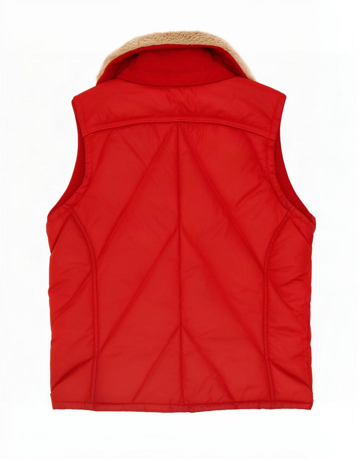Tommy Hilfiger Dame Polstret Gilet UK 14 Medium Rød