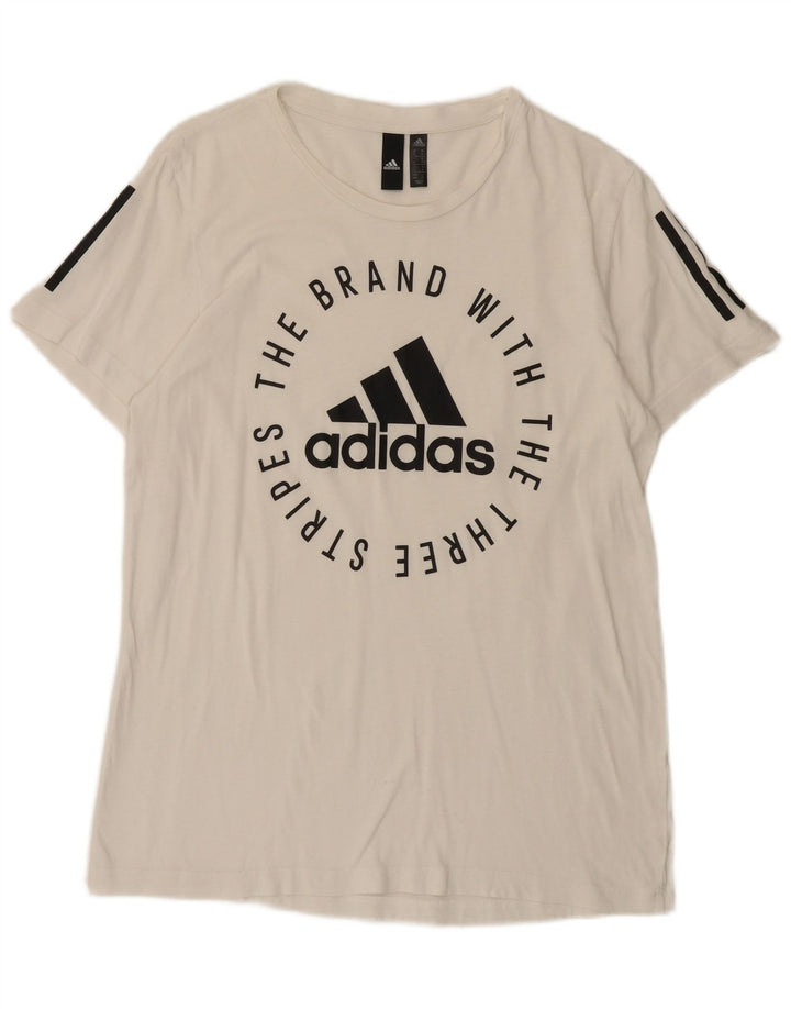Adidas Grafisk T-shirt til mænd, mellem hvid