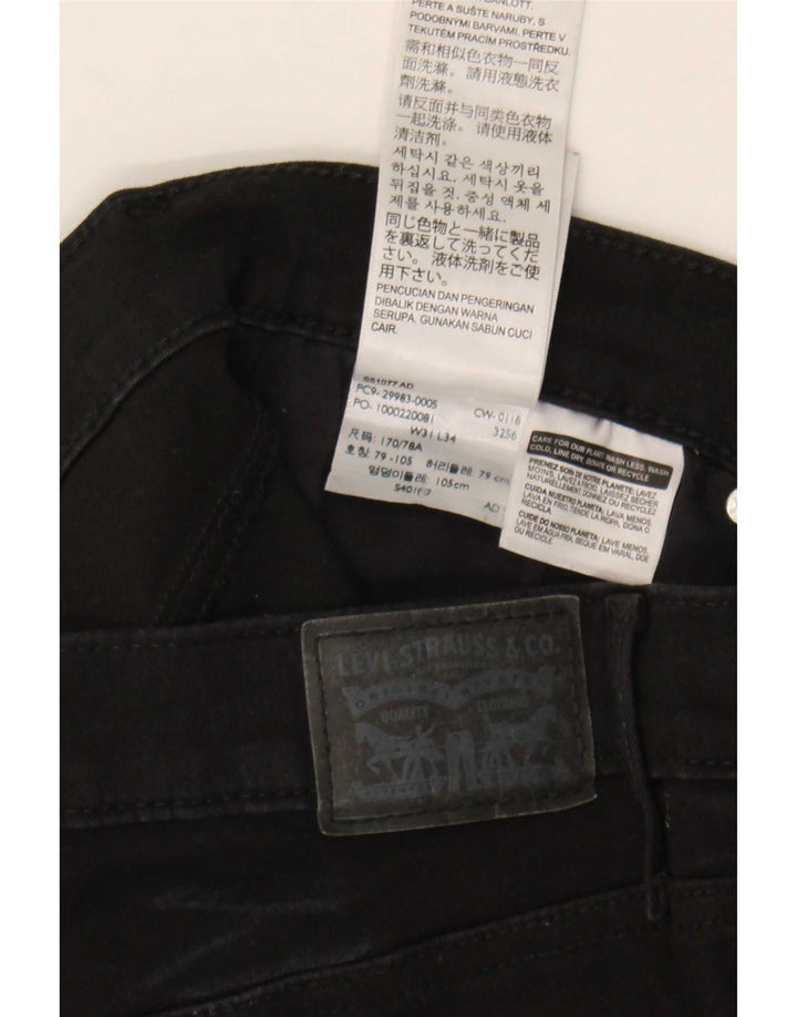 Levi's Womens Slimming Slim Jeans W31 L34 Sort bomuld