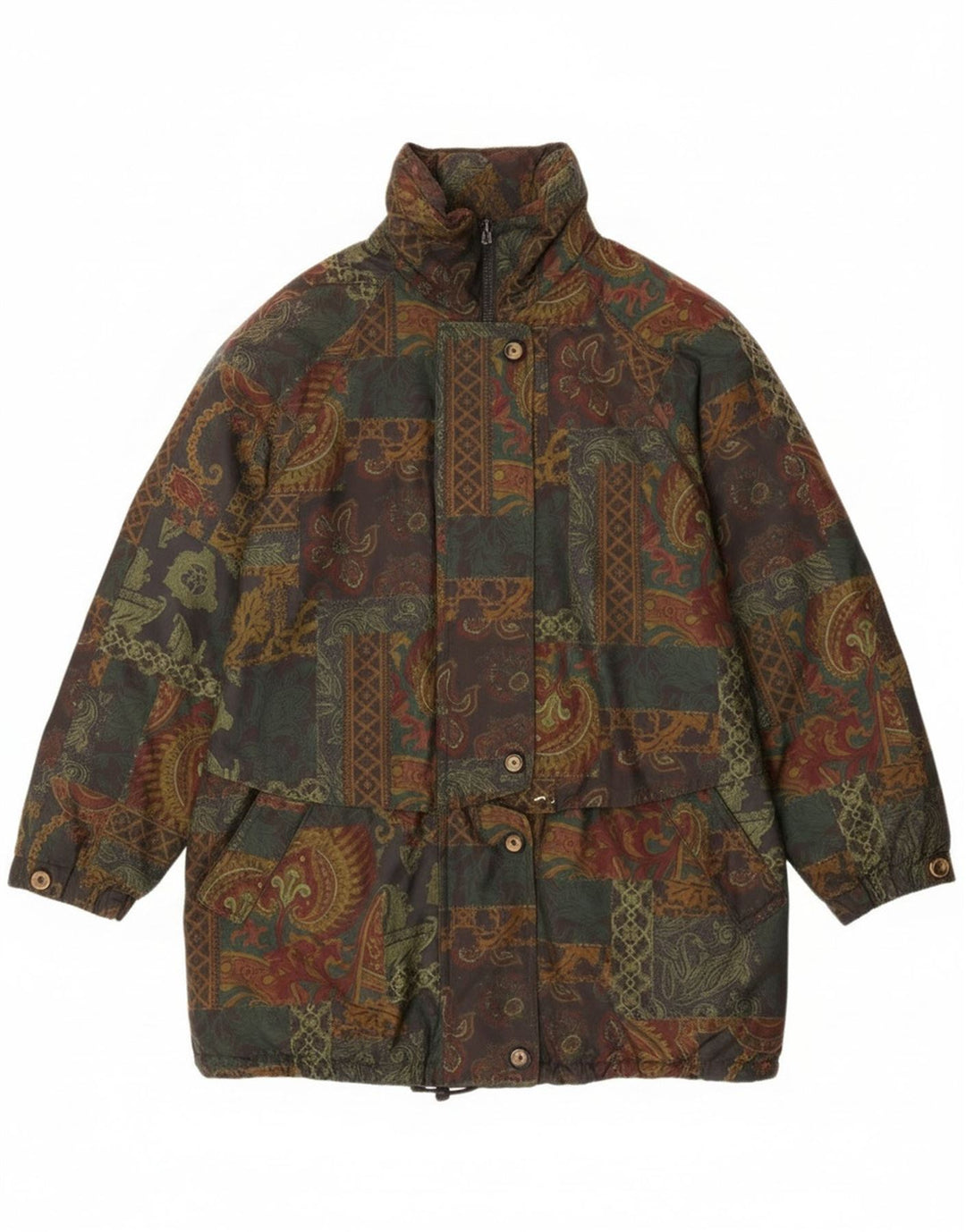 FUCHS & SCHMITT Dame Windbreaker Jacket UK 10 Small Green Paisley
