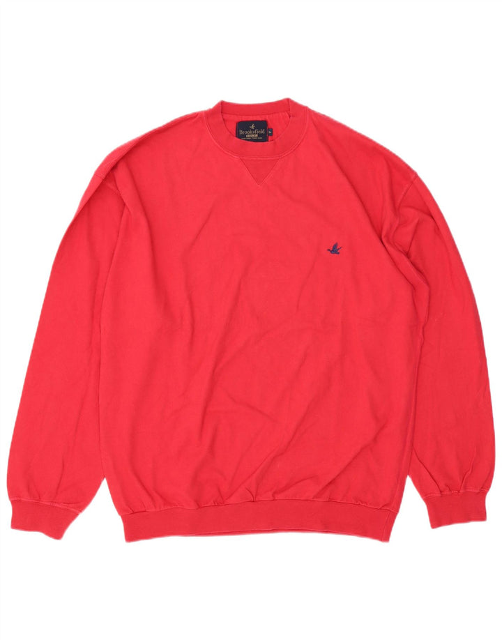 Brooksfield Herre Sweatshirt Jumper Large Rød