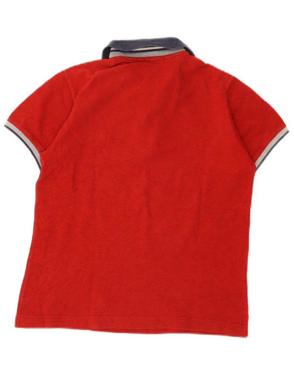 Fred Perry Boys Polo Shirt 9-10 År Rød Colourblock Bomuld