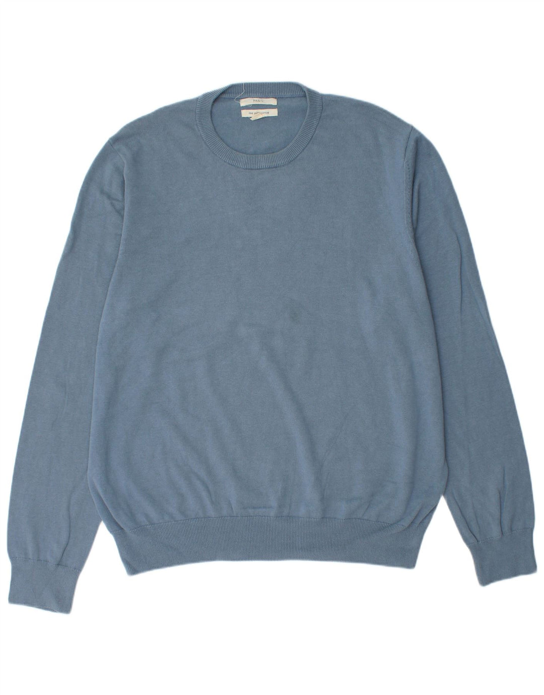 Marks & Spencer Herre sweater med rund hals XL blå bomuld