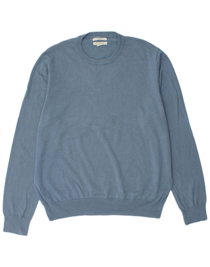 Marks & Spencer Herre sweater med rund hals XL blå bomuld