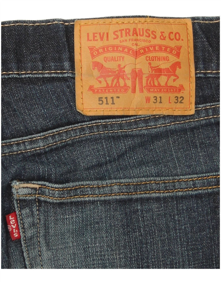 Levi's Herre 511 Slim Jeans W31 L32 Blå Bomuld