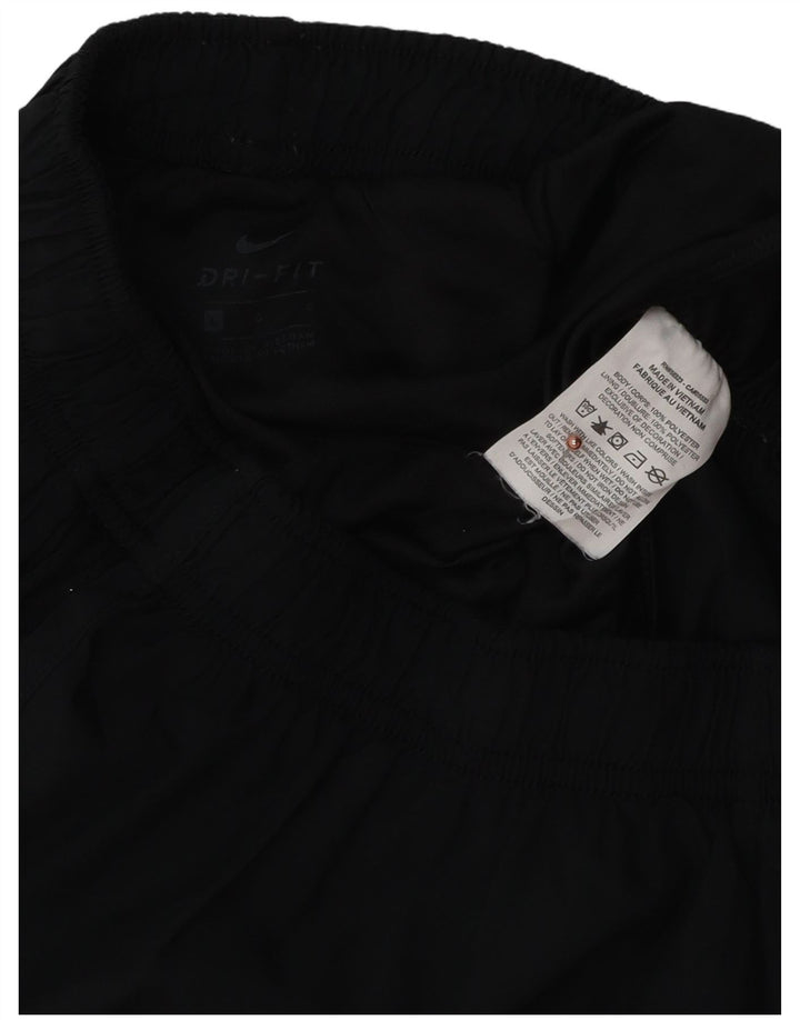 Nike Dame Dri Fit Sport Shorts UK 14 Large Black Polyester