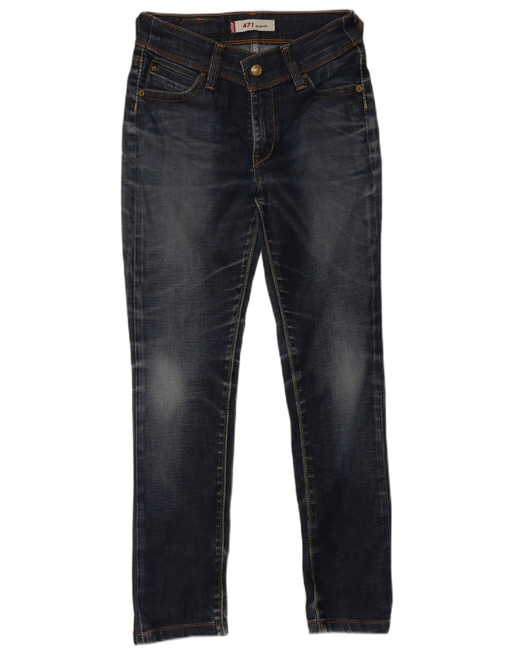 Levi's Dame 471 Slim Jeans W26 L34 Blå Bomuld