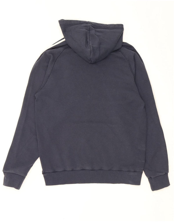 ADIDAS Mens Hoodie Jumper Medium Navy Blue Cotton