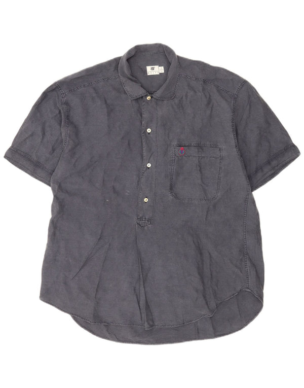 Belfe & Belfe Herre Kortærmet Pullover Shirt Medium Grå Silke