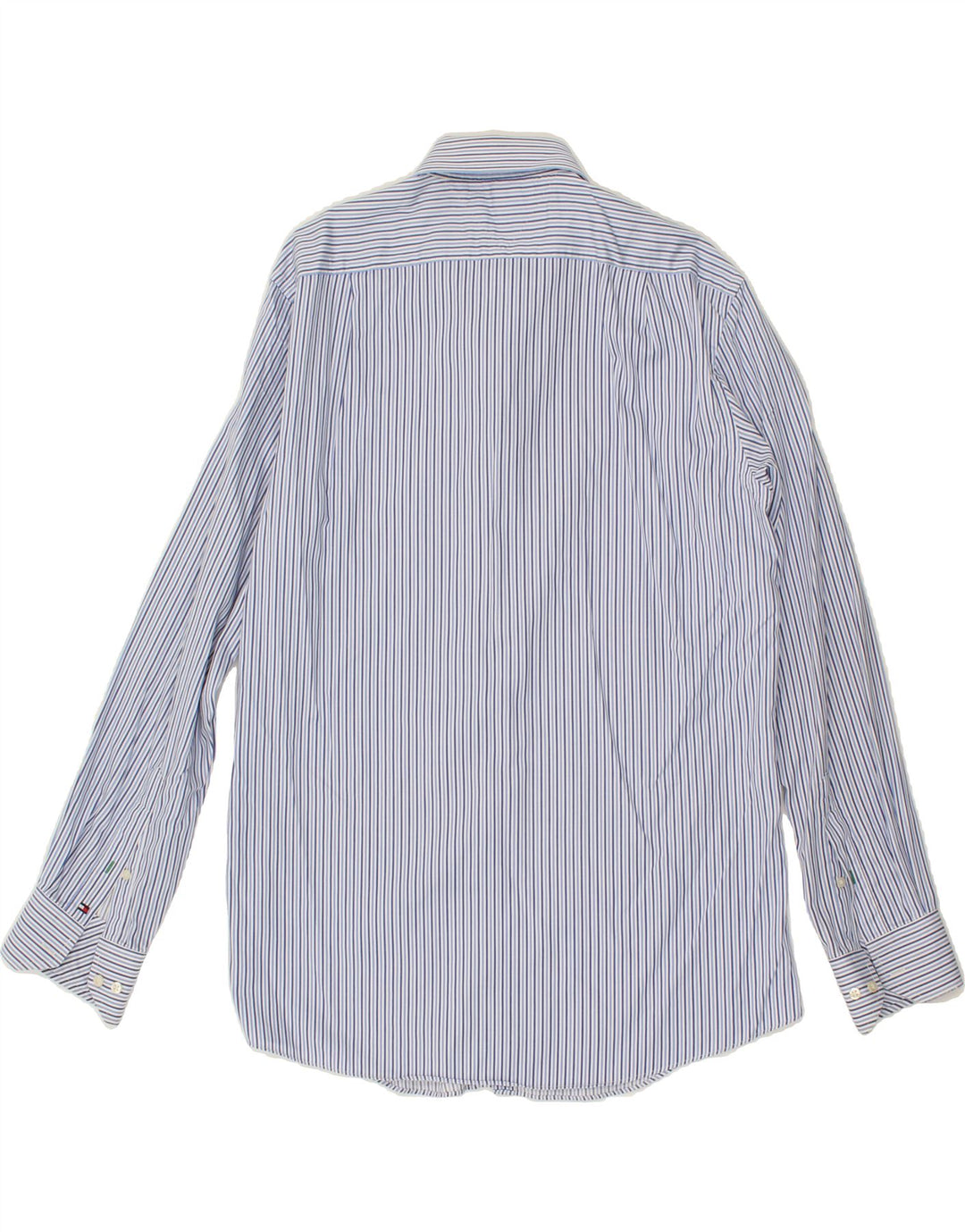 TOMMY HILFIGER Mens Shirt Size 16 Large Blue Pinstripe Vintage Tommy Hilfiger and Second-Hand Tommy Hilfiger from Messina Hembry 