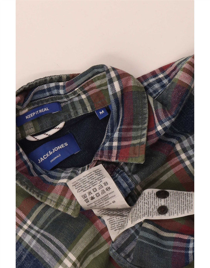 Jack & Jones herre flannelskjorte mellemgrøn ternet bomuld